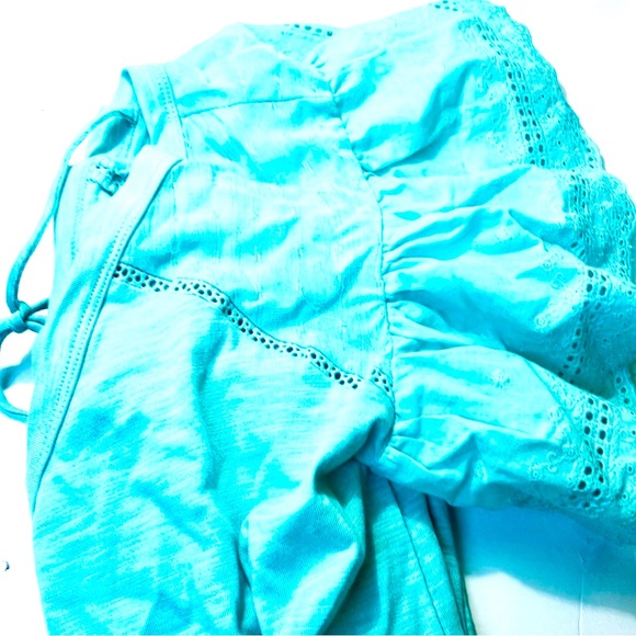 T29 Thread and Clover Seafoam Green Eyelet Shirt - Picture 3 of 5